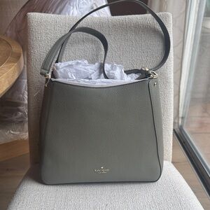 Kate Spade Olive Leather Shoulder Bag